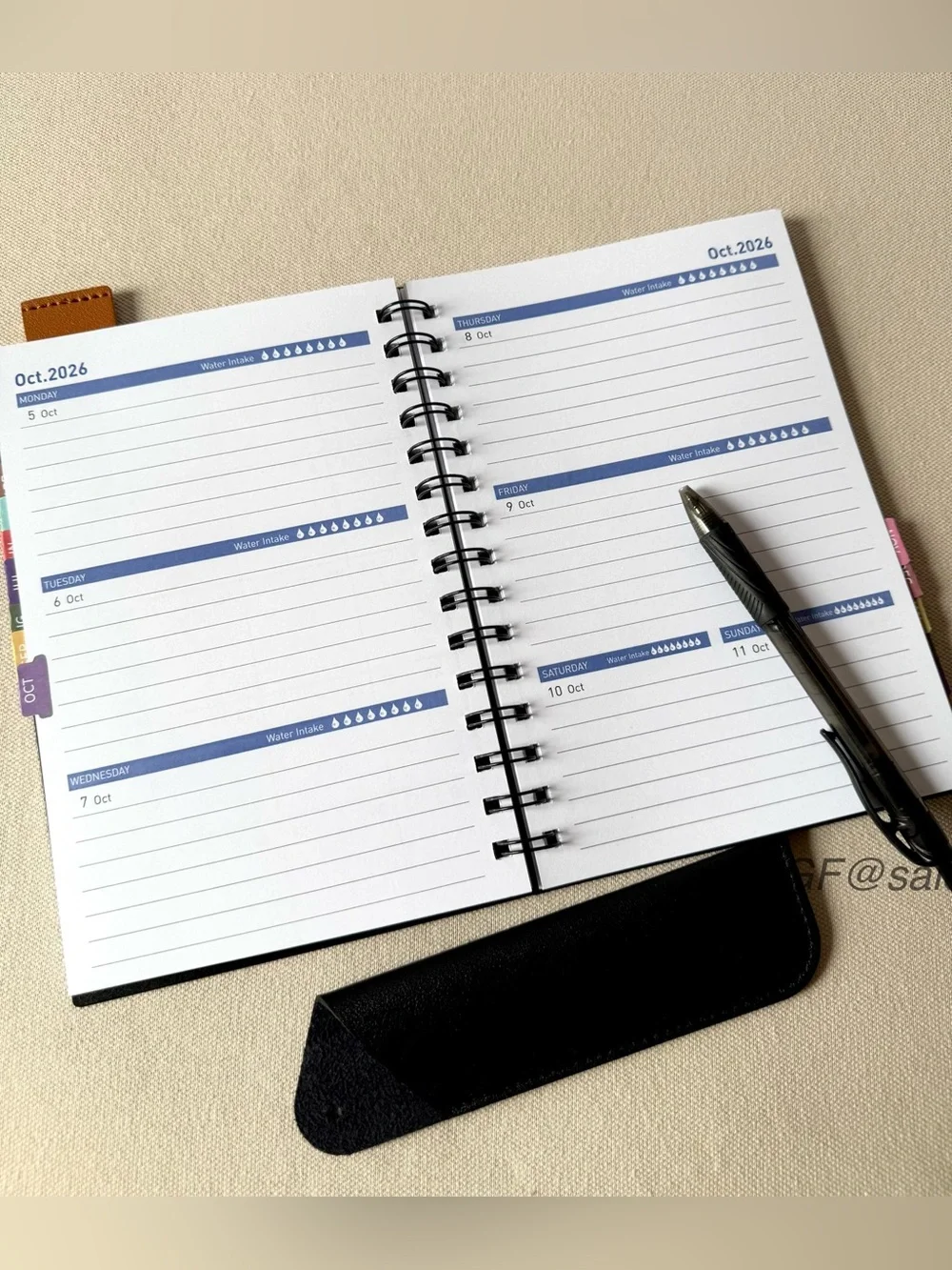 New Black Hard Cover 2026-2027 Planner Gift Set Fits Coach Notebook covers